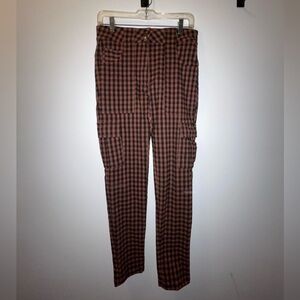 Urban Outfitters Brown & Black Checkered Plaid Cargo Pants
